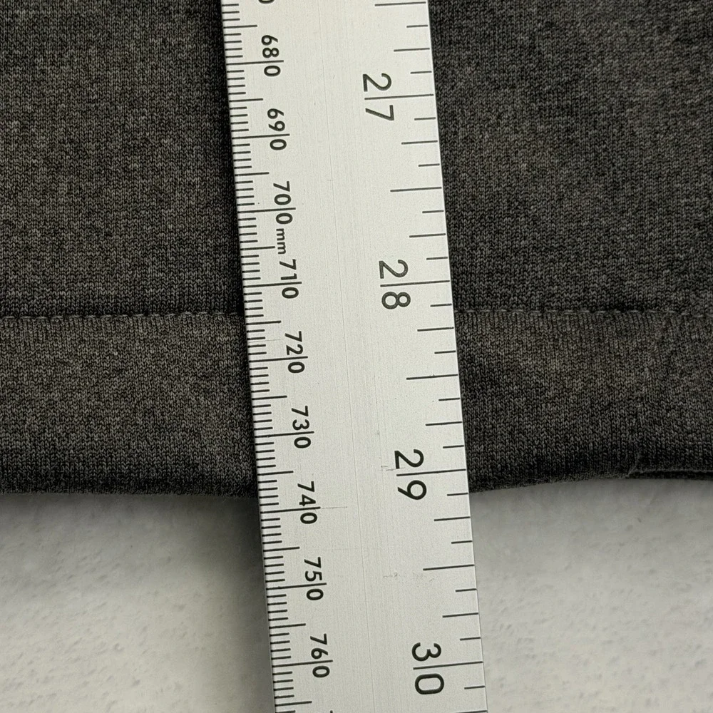 The North Face Jacket Mens XL Grey Blue Fleece Hooded Full Zip Drawstring Logo